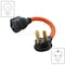 Ac Works Adapter Cord, STW, 6-15/20R, 6-30P, 1 ft., Orange S630CB620 - alternate 7